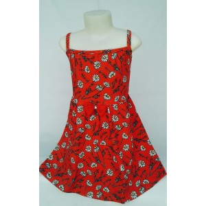 Vestido de Malha Laranja com Alça - 1,2,3