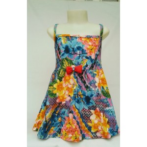 Vestido de Malha Azul com Alça - 1,2,3